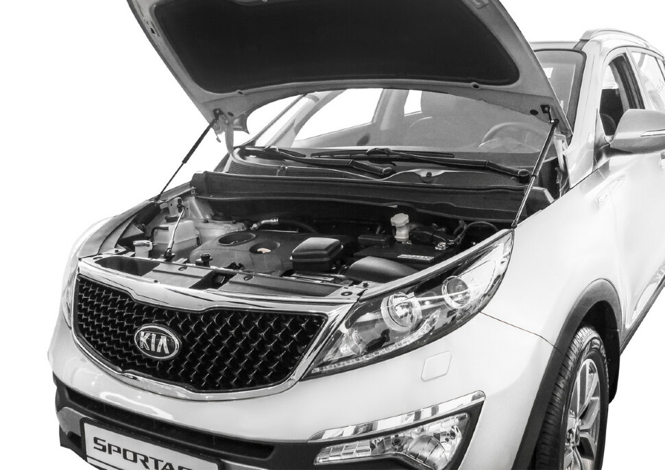 Газовые упоры капота АвтоУпор для Kia Sportage III 2010-2016, 2 шт., UKISPO011