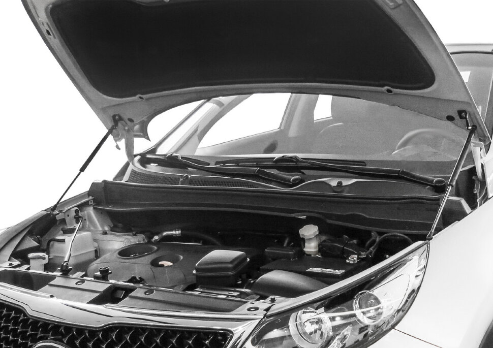 Газовые упоры капота АвтоУпор для Kia Sportage III 2010-2016, 2 шт., UKISPO011