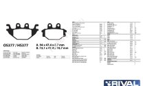 Тормозные колодки Kawasaki KVF300 (2012-2017) арт. OS377