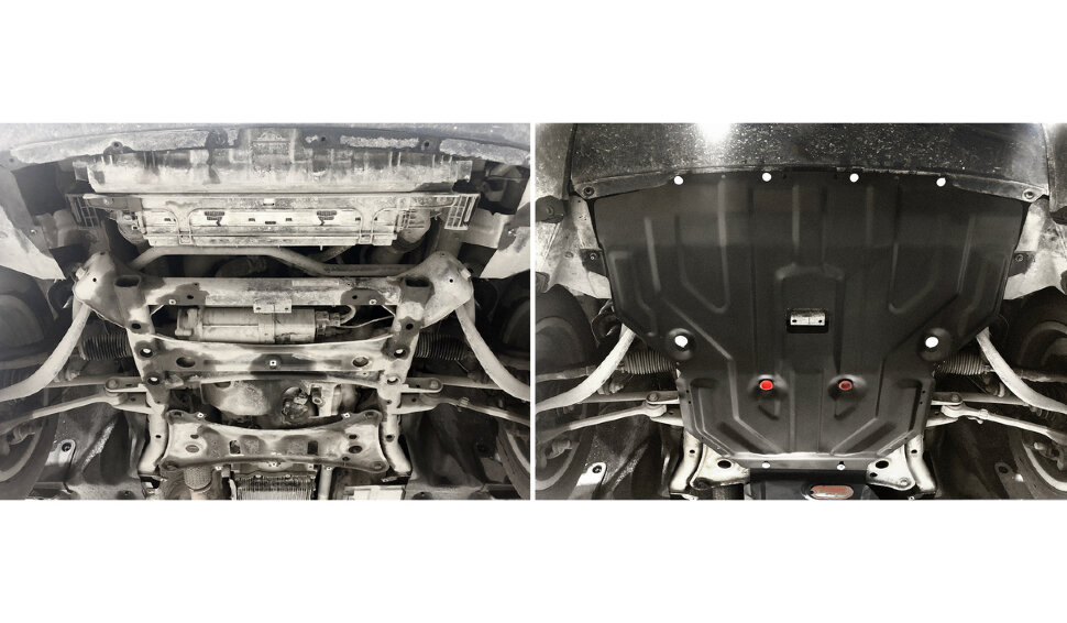 Защита картера АвтоБроня для BMW X4 F26 (xDrive28i) 2014-2018, штампованная, сталь 1.8 мм, с крепежом, 111.00506.1