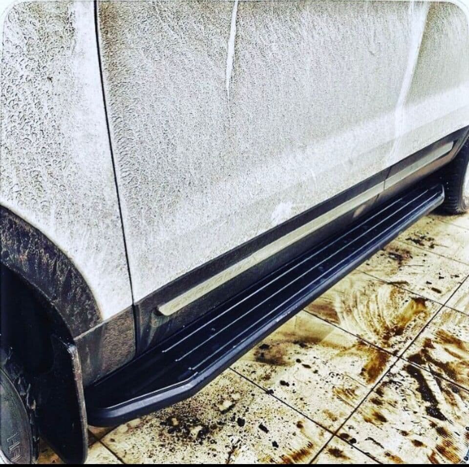Пороги площадки (подножки) "Premium-Black" Rival для Kia Soul III 2019-н.в., 180 см, 2 шт., алюминий, A180ALB.2805.1 с возможностью установки