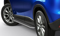 Пороги площадки (подножки) "Premium" Rival для Mazda CX-5 I 2011-2017, 173 см, 2 шт., алюминий, A173ALP.3801.3 высокого качества
