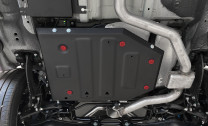 Защита топливного бака АвтоБроня для Soueast DX8S РКПП FWD (V - 1.5) 2022-н.в., штампованная, сталь 1.5 мм, с крепежом, 111.00937.1