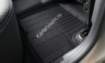 Коврики в салон автомобиля Rival для Renault Duster I поколение рестайлинг (передний и полный привод) 2015-2021, литьевой полиуретан, с крепежом, 5 частей, 64701003