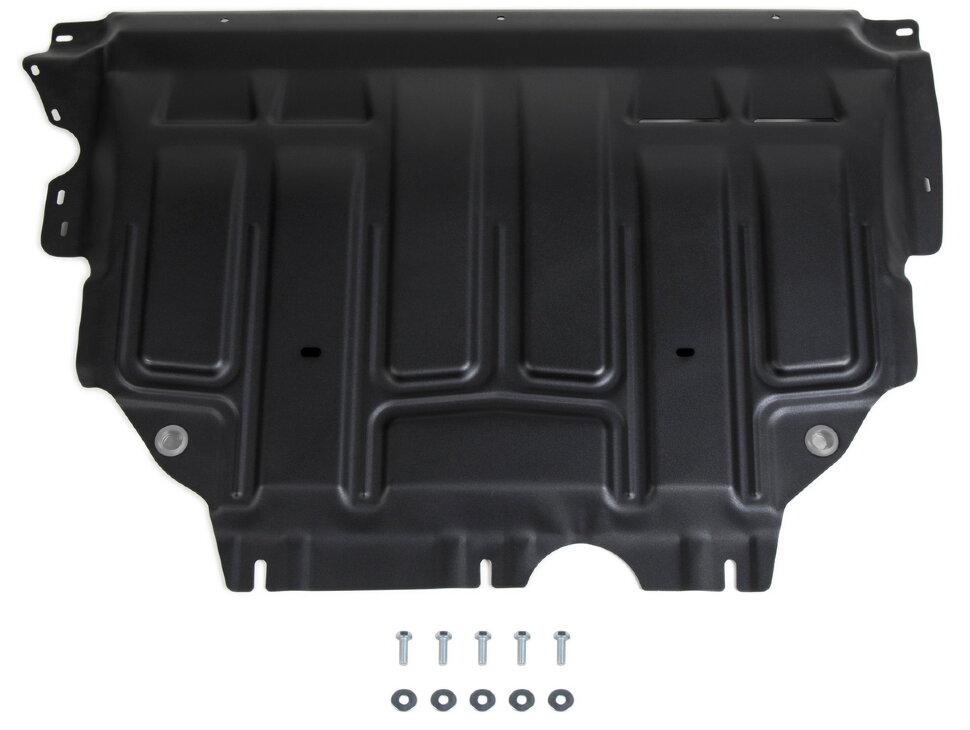 Защита картера и КПП AutoMax для Seat Leon III 2013-2015, сталь 1.4 мм, с крепежом, штампованная, AM.5128.1