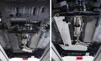 Защита топливного бака Rival для Renault Duster I FWD 2010-2021, штампованная, алюминий 4 мм, с крепежом, 333.4720.1