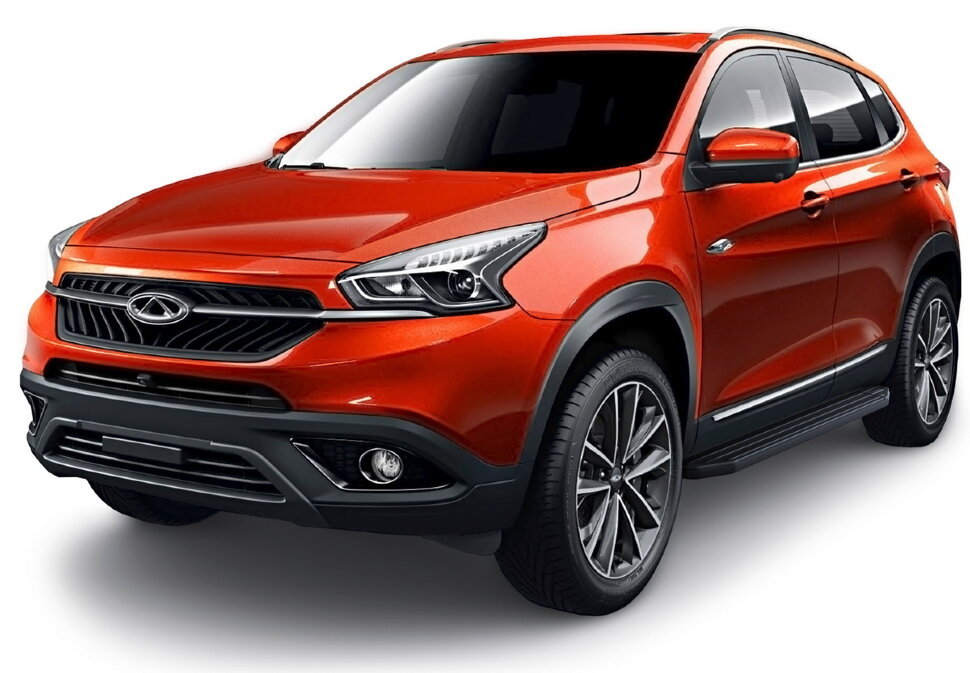 Пороги площадки (подножки) "Premium-Black" Rival для Chery Tiggo 7 2019-2020, 180 см, 2 шт., алюминий, A180ALB.0905.1 купить недорого