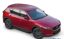 Пороги на автомобиль (подножки) "Black" Rival для Mazda CX-5 II 2017-н.в., 173 см, 2 шт., алюминий, F173ALB.3802.1