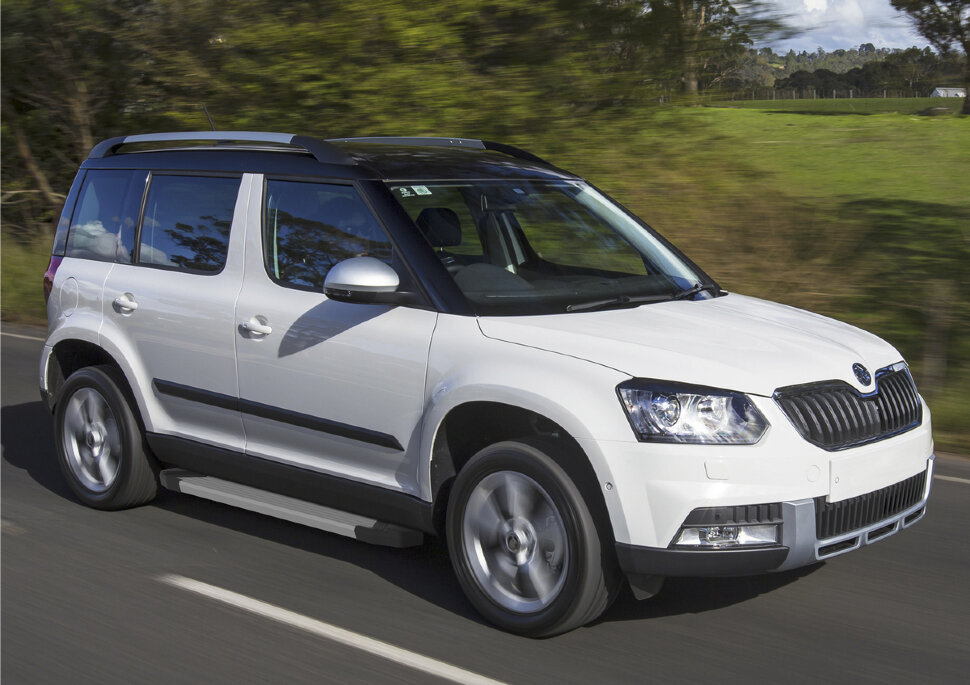 Пороги площадки (подножки) "Silver" Rival для Skoda Yeti 2009-2018, 173 см, 2 шт., алюминий, F173AL.5101.1 купить недорого