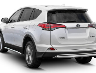Защита заднего бампера d57 Rival для Toyota RAV4 CA40 рестайлинг 2015-2019, нерж. сталь, R.5718.004