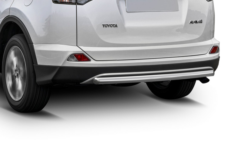 Защита заднего бампера d57 Rival для Toyota RAV4 CA40 рестайлинг 2015-2019, нерж. сталь, R.5718.004