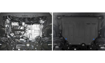 Защита картера и КПП Rival для Audi A3 8V (V - 1.2; 1.4; 1.8) 2012-2016, сталь 1.5 мм, с крепежом, штампованная, 111.5128.1