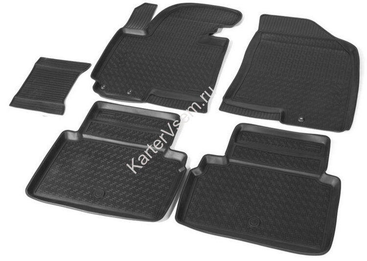 Коврики в салон автомобиля Rival для Kia Sportage III поколение 2010-2016, полиуретан, 5 частей, 12805001