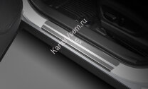 Накладки на пороги Rival для Lexus UX 2018-н.в., нерж. сталь, с надписью, 4 шт., NP.3201.3 с доставкой по всей России