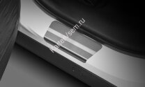 Накладки на пороги Rival для Lexus UX 2018-н.в., нерж. сталь, с надписью, 4 шт., NP.3201.3 с инструкцией и сертификатом