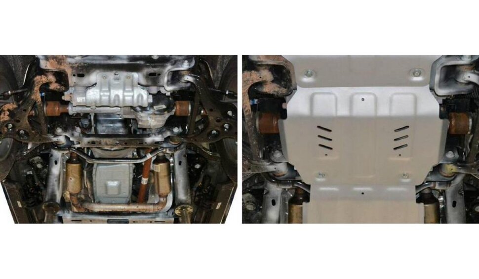 Защита картера Rival для Ford F-150 XIII 2014-2018 2017-н.в. (устанавл-ся совместно с 2333.1855.1.6), штампованная, алюминий 6 мм, с крепежом, 2333.1856.1.6