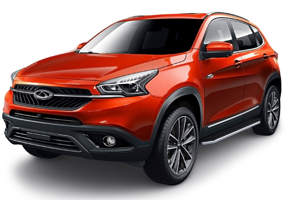 Пороги площадки (подножки) "Premium" Rival для Chery Tiggo 7 2019-2020, 180 см, 2 шт., алюминий, A180ALP.0905.1 купить недорого
