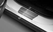 Накладки на пороги Rival для Lexus NX I рестайлинг 2017-н.в., нерж. сталь, с надписью, 4 шт., NP.3202.3 с инструкцией и сертификатом