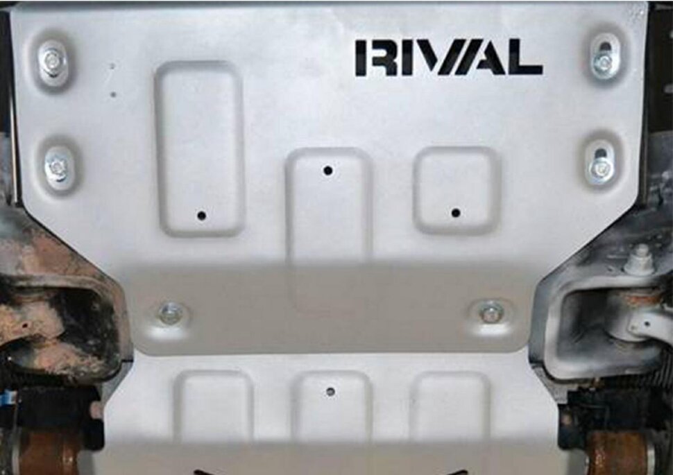 Защита картера Rival для Ford F-150 XIII 2014-2018 2017-н.в., штампованная, алюминий 6 мм, с крепежом, 2333.1855.1.6