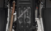 Защита КПП и РК АвтоБроня для BMW X5 E70 рестайлинг (xDrive35i) 2010-2013, штампованная, сталь 1.8 мм, с крепежом, 111.00505.1