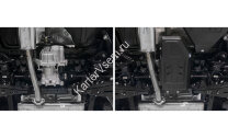 Защита редуктора АвтоБроня для Kia Sportage IV рестайлинг 4WD 2018-2022, штампованная, сталь 1.5 мм, с крепежом, 111.02359.1