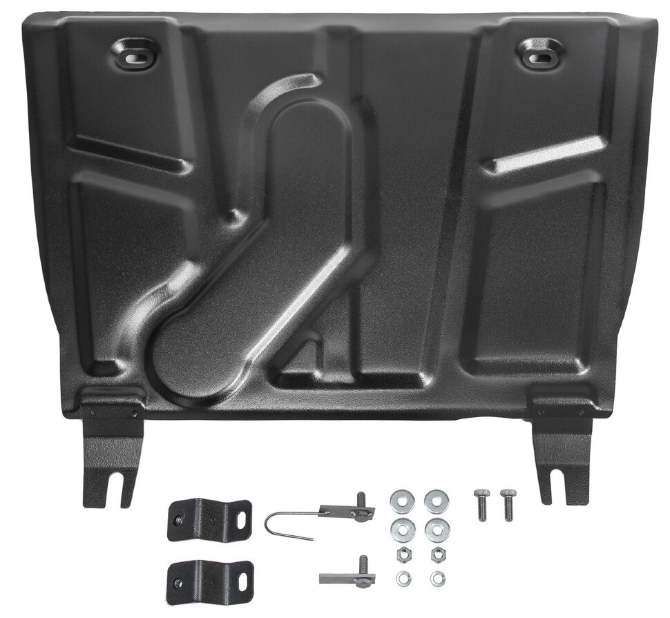 Защита картера и КПП АвтоБроня для Toyota RAV4 CA40 2012-2019, штампованная, сталь 1.8 мм, с крепежом, 111.05709.1