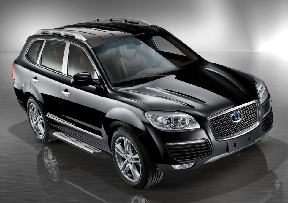Пороги площадки (подножки) "Bmw-Style круг" Rival для Hawtai Boliger 2014-2020, 173 см, 2 шт., алюминий, D173AL.2901.1 купить недорого