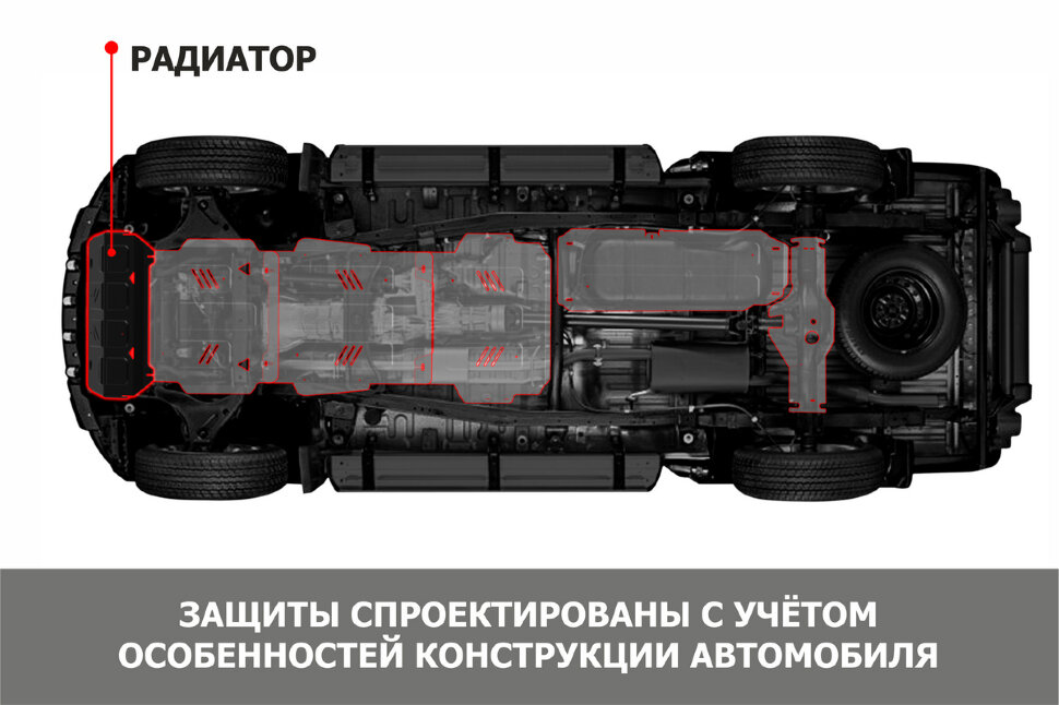 Защита радиатора JAC T9 I поколение (2024-н.в.) 2024-н.в. арт.111.09216.1