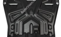 Защита картера и КПП AutoMax для Kia Optima IV 2016-2018, сталь 1.4 мм, с крепежом, штампованная, AM.2837.1