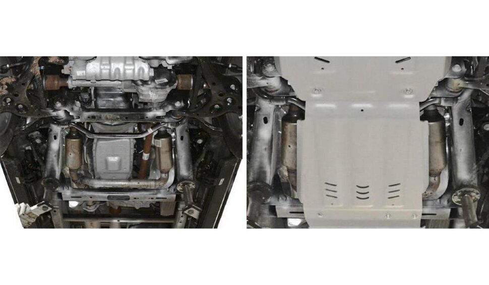 Защита КПП Rival для Ford F-150 XIII 2014-2018 2017-н.в. (устанавл-ся совместно с 2333.1856.1.6), штампованная, алюминий 6 мм, с крепежом, 2333.1857.1.6