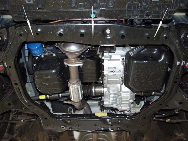 Защита картера и КПП Hyundai Accent двигатель 1,3  (2006-2010)  арт: 10.1015