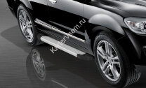 Пороги на автомобиль "Silver" Rival для Hawtai Boliger 2014-2020, 173 см, 2 шт., алюминий, F173AL.2901.1