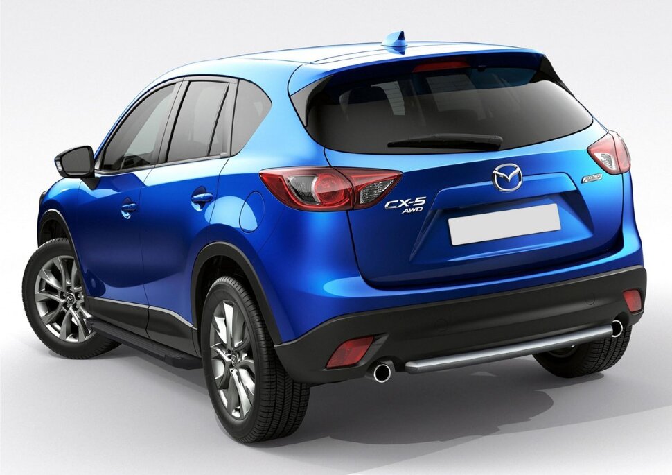 Пороги площадки (подножки) "Black" Rival для Mazda CX-5 I 2011-2017, 173 см, 2 шт., алюминий, F173ALB.3801.3 купить недорого