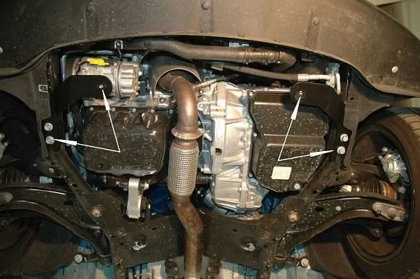 Защита картера и КПП Mini Cooper двигатель 1.4; 1.6  (2007-2014)  арт: 04.1694