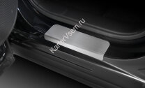 Накладки на пороги Rival для Mazda CX-5 I 2011-2017, нерж. сталь, с надписью, 4 шт., NP.3803.3 с инструкцией и сертификатом
