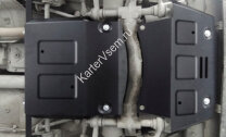 Защита картера, КПП и переднего редуктора Rival для Lada Niva Travel 2021-н.в., сталь 3 мм, 2 части , с крепежом, штампованная, K222.1022.1