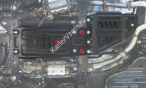 Защита КПП АвтоБроня для Lexus LX III 2007-2015 (устанавл-ся совместно с 111.05714.3), штампованная, сталь 1.8 мм, с крепежом, 111.09507.1