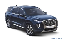 Пороги на автомобиль (подножки) "Black" Rival для Hyundai Palisade 2020-н.в., 193 см, 2 шт., алюминий, F193ALB.2311.1