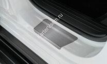 Накладки на пороги Rival для Mazda CX-5 II 2017-н.в., нерж. сталь, с надписью, 4 шт., NP.3804.3 с инструкцией и сертификатом