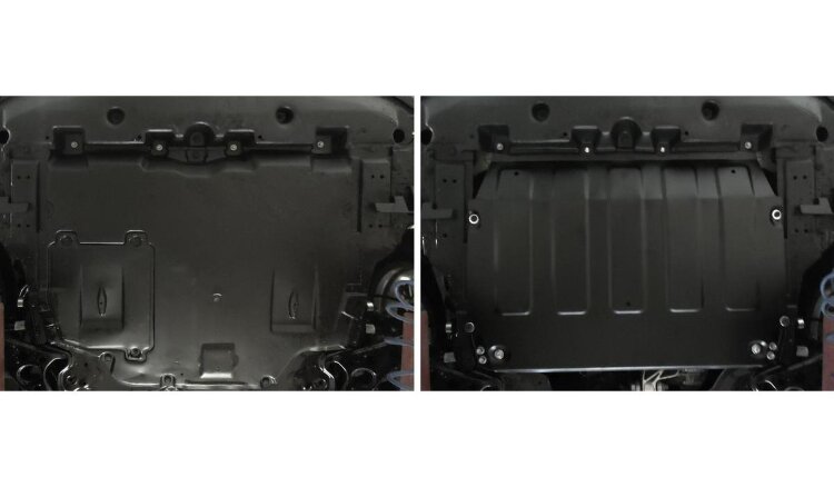 Защита картера и КПП Rival для Toyota C-HR FWD 2018-н.в., сталь 1.8 мм, с крепежом, штампованная, 111.9524.1