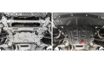 Защита картера АвтоБроня для BMW X5 F15 (xDrive35i) 2013-2018, штампованная, сталь 1.8 мм, с крепежом, 111.00523.1