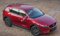 Пороги площадки (подножки) "Premium" Rival для Mazda CX-5 II 2017-н.в., 173 см, 2 шт., алюминий, A173ALP.3802.1 купить недорого