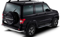 Защита заднего бампера d76 с листом Rival для УАЗ Patriot I рестайлинг 2014-2016 2016-н.в., нерж. сталь, R.6302.009