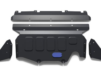 Защита картера Rival (увеличенная) для Subaru Forester V 4WD 2018-2021, сталь 1.8 мм, с крепежом, штампованная, 111.5439.1
