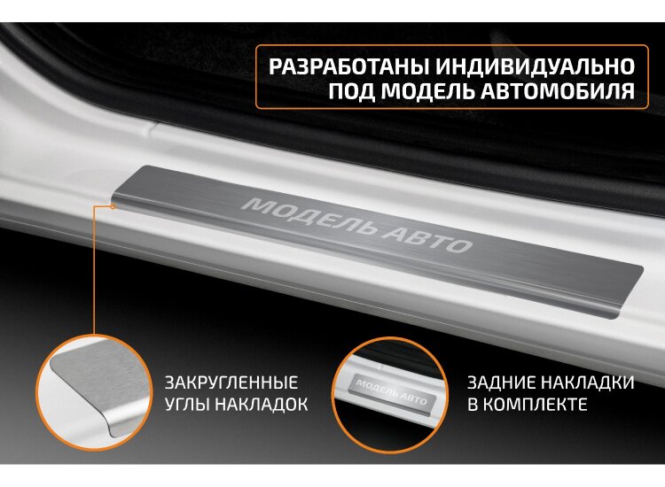 Накладки на пороги BYD Song Plus I рестайлинг (2024-н.в.) 2024-н.в. арт.AMBYSOPL01