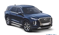 Пороги на автомобиль (подножки) "Silver" Rival для Hyundai Palisade 2020-н.в., 193 см, 2 шт., алюминий, F193AL.2311.1
