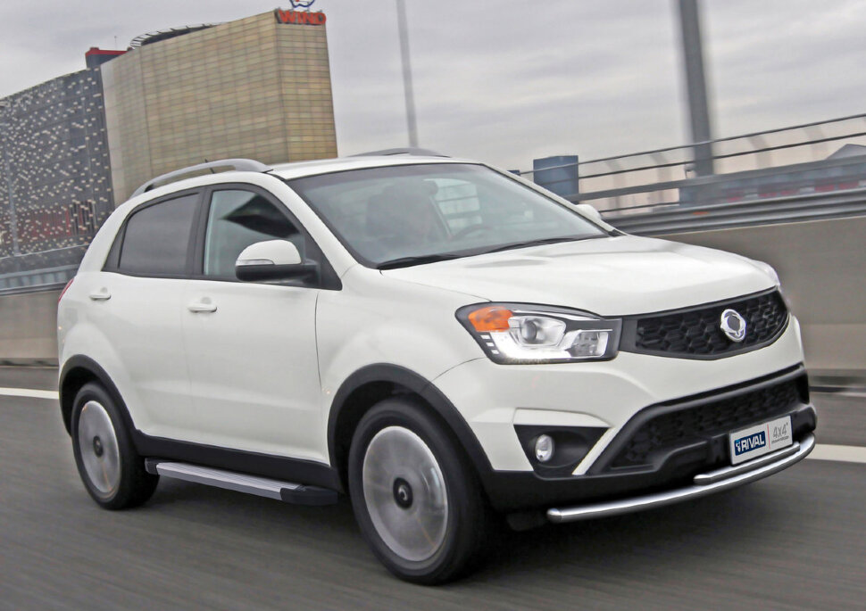 Пороги площадки (подножки) "Silver" Rival для SsangYong Actyon II 2010-2013 2013-н.в., 173 см, 2 шт., алюминий, F173AL.5303.2 купить недорого