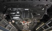 Защита картера и КПП Rival для Jetta VA3 (V - 1.5) 2023-н.в., сталь 1.5 мм, с крепежом, штампованная, 111.5842.1