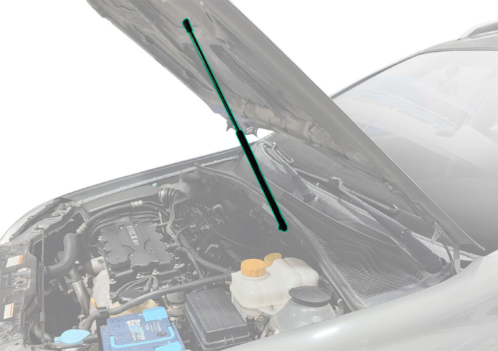 Газовый упор капота Pneumatic для Chevrolet Lacetti 2004-2013, 1 шт., KU-CH-LA00-00