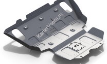 Защита радиатора и картера Rival для Toyota Hilux VII 2005-2015, штампованная, алюминий 6 мм, с крепежом, 2333.5790.1.6